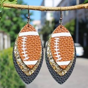Football Earrings, New